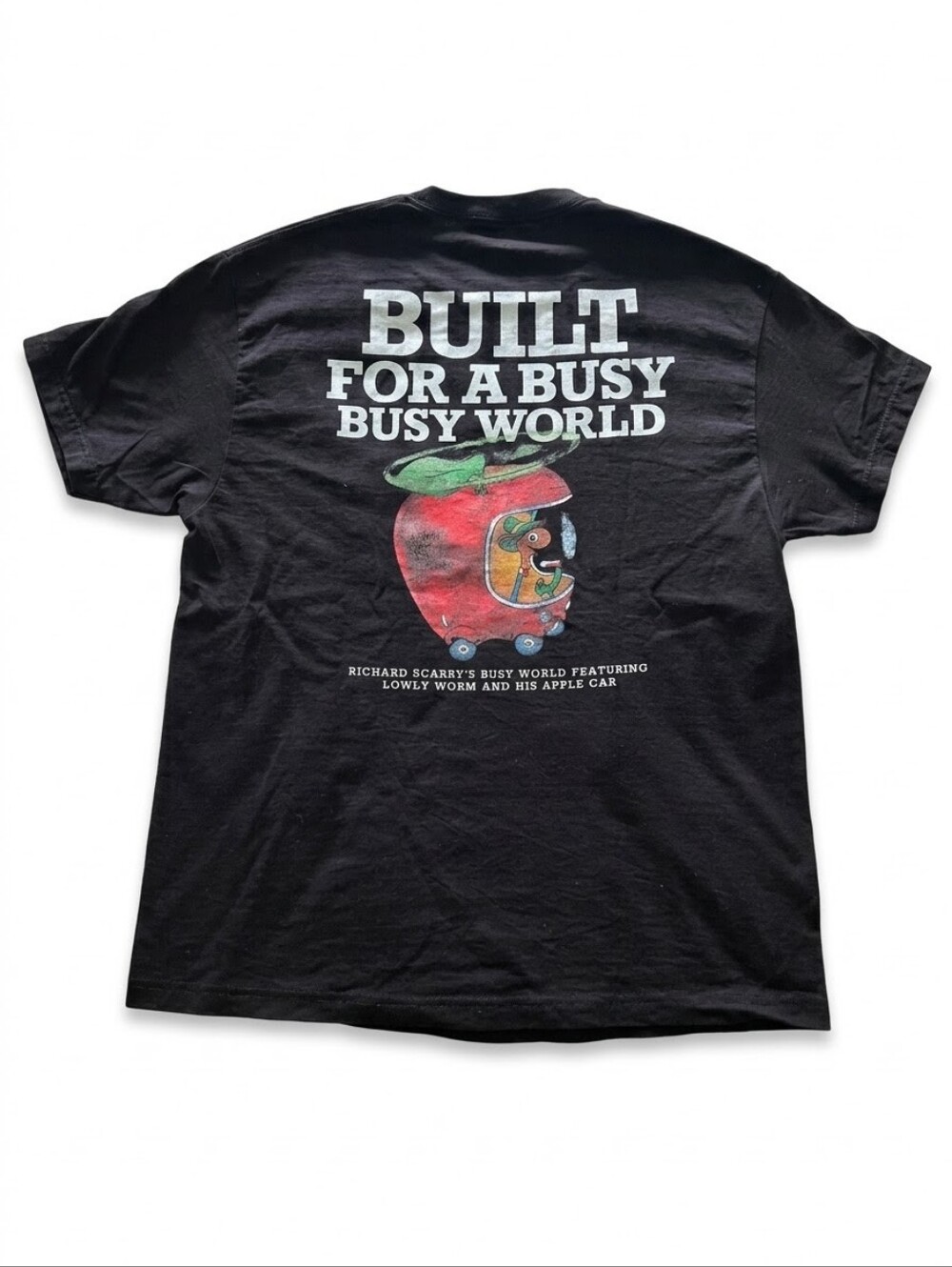 Retrokid x Richard Scarry's Busy World Lowly Worm T-Shirt - Black XL
